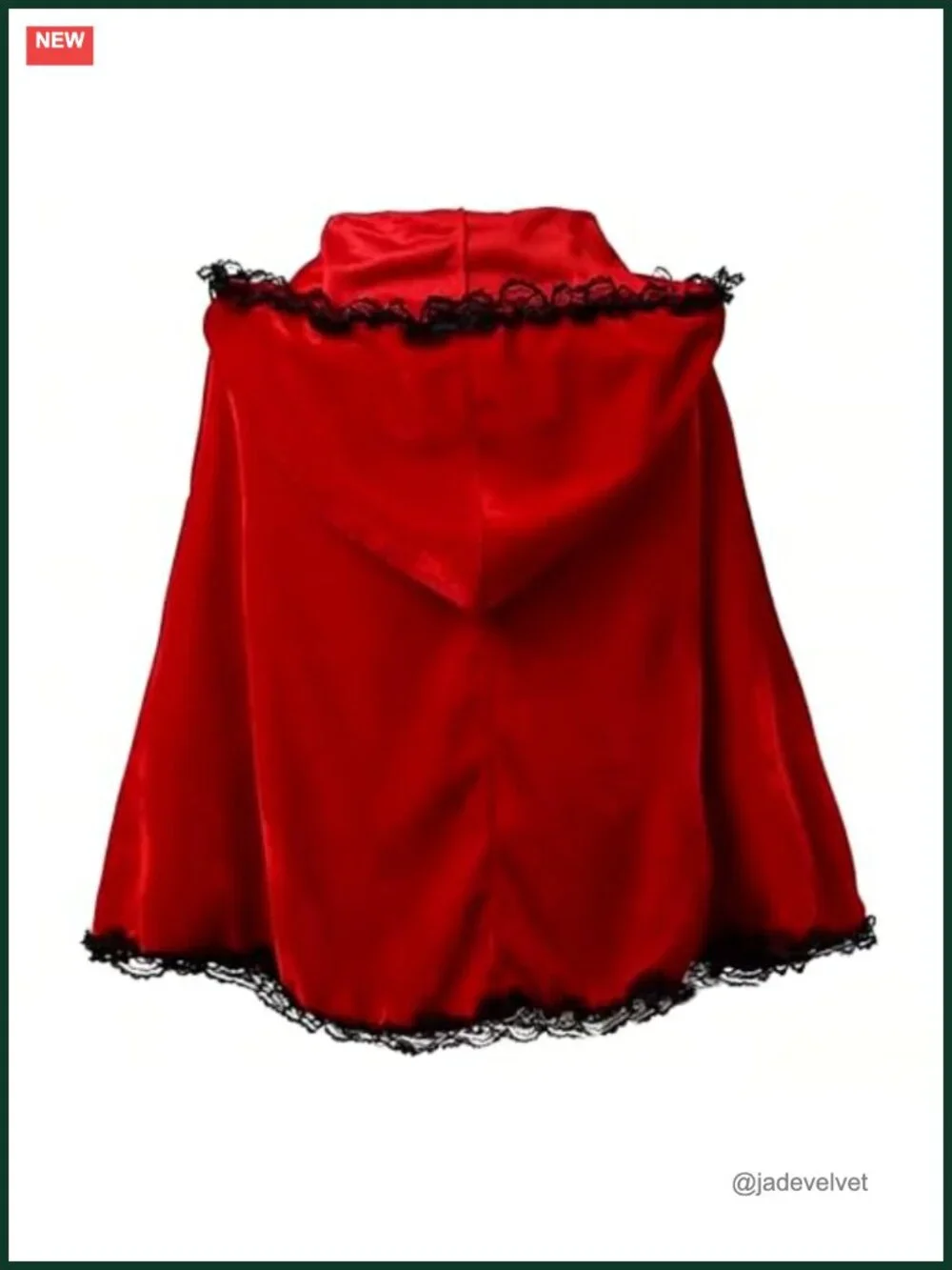 Little Red Riding Hood Cape Women Velvet Halloween Christmas Costume Cosplay